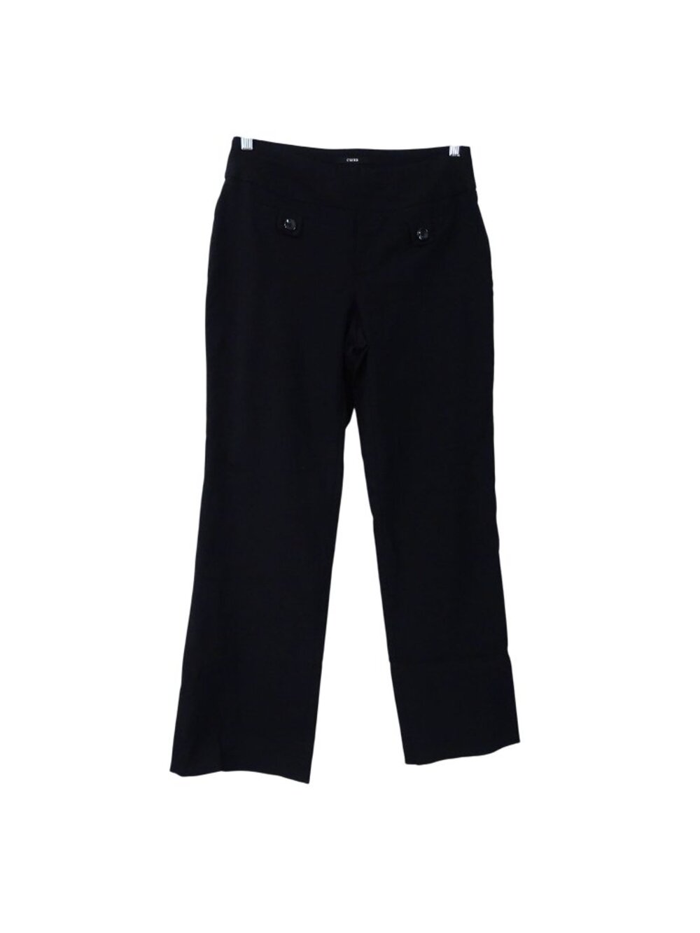 Style and Co Black Stretch Pants Wide Straight Leg Women Size S Office Workwear